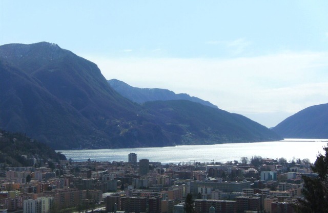 Top lake view of Lake Lugano