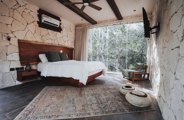 Tulum Jungle Villa 2BR and 2 Sofas in Living Room, complete with full bathrooms!