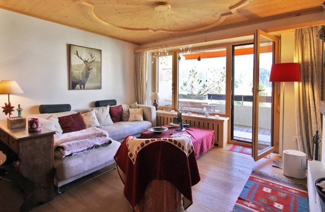 Typical Engadine house in a comfortable condominium with swimming pool