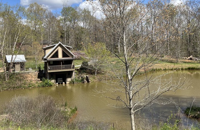 Unique cabin by a Pond