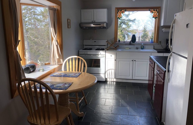 Updated, Quiet Location, deck, trees, one bedroom plus futon, Walk To Downtown.