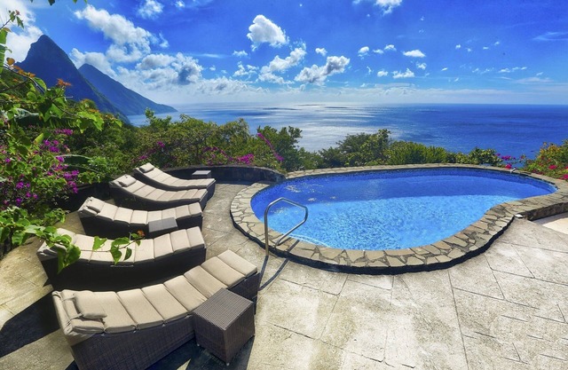 Villa Atabeyra - St Lucian Hillside Escape with Stunning Ocean and Piton Views