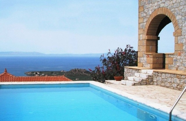 Villa Ialeira in Stoupa, private pool, spectacular sea views, very quiet area.