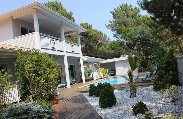 VILLA PRIVEE 4* CARCANS PLAGE PISCINE CHAUFFEE WIFI BORNE ÉLECTRIQUE AUTO