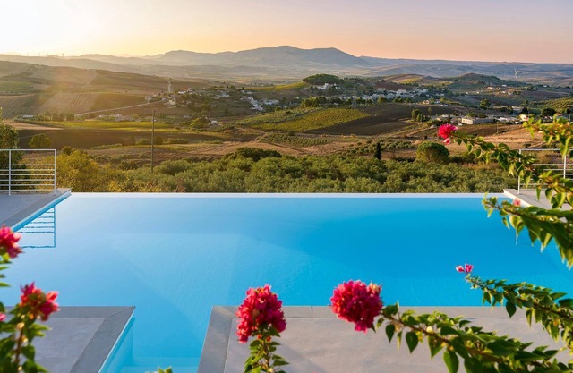 villa rental italy, sicily, trapani, pool, air conditioning, view