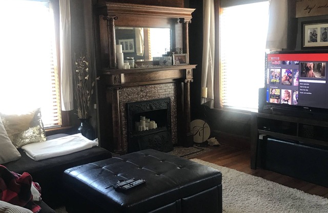 Vintage upstairs penthouse apartment with recreational room and gym