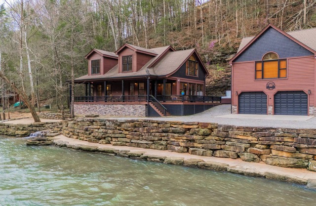 WATER FRONT home with HOT TUB