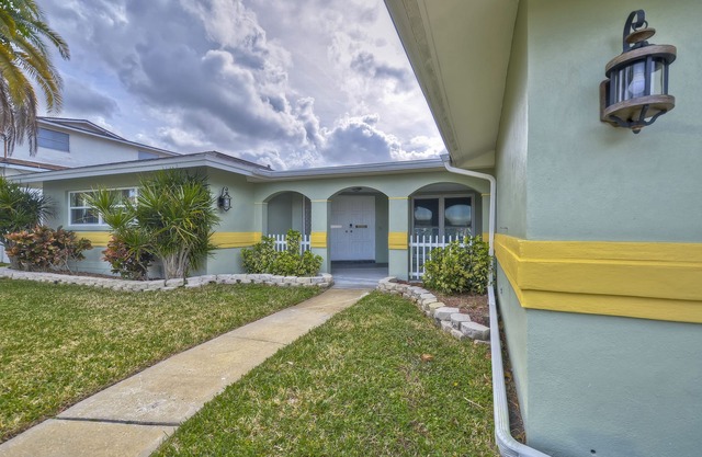 Water View home with private pool and heated spa with boat deck clearwater