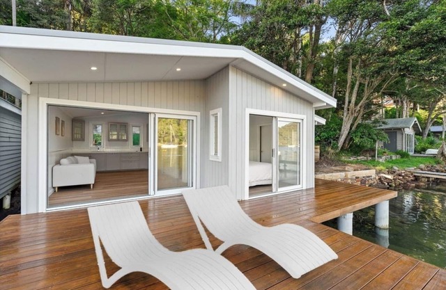 Waterfront Boathouse Stay with Open Deck and Views