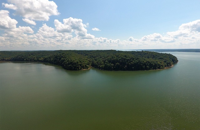 WATERFRONT, DOCK, SWIM PLATFORM/BOAT LAUNCH, STEWART, TN.