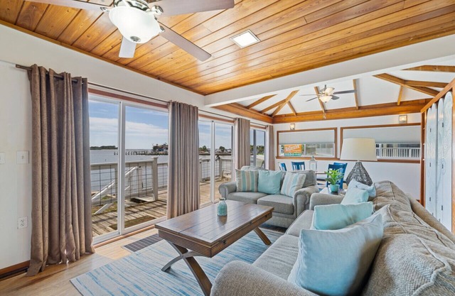 Waterfront stilt cottage on the open Gulf of Mexico will make you feel like you're on a houseboat!