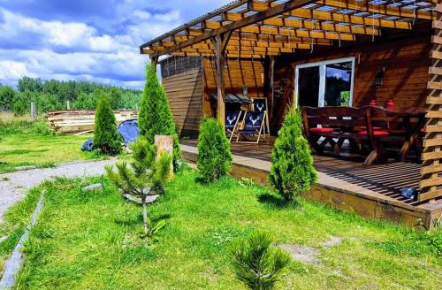 Wellness chill domek na Kaszubach,Gołubie ,saunowy zakątek z balia pod gwiazdami