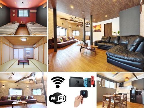 Motomatchi Villa | 清潔#快適#広々なんば駅徒歩8分#9名宿泊可#Wi-Fiswitch#大画面TV