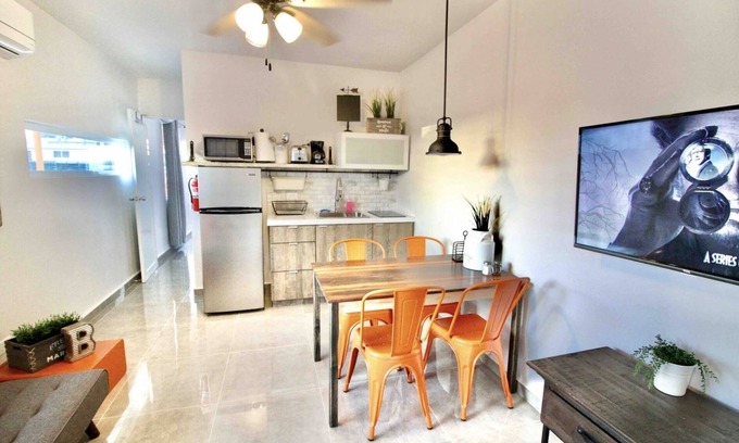 Mayaguez Pueblo Apartment | 1.6 Modern Farmhouse with Generator Balcony