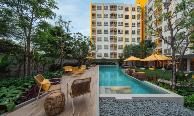 Hua Hin Apartment | 1 room apartment with complete equipment as well as pool and fitness close to the center.