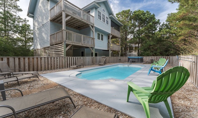 Monteray Shores House | 1575 - Sea Remedy, a spacious 4-bed 4.5-bath Corolla, NC, private pool, hot tub, sleeps 10