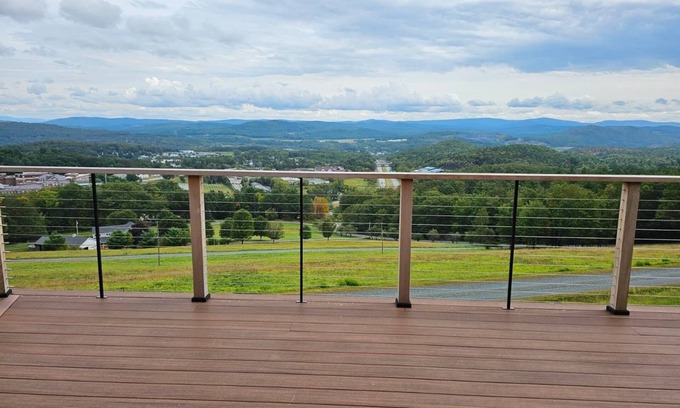 White River Junction House | 180-degree panoramic views of Vermont's mountains from the Living room, Hot Tub