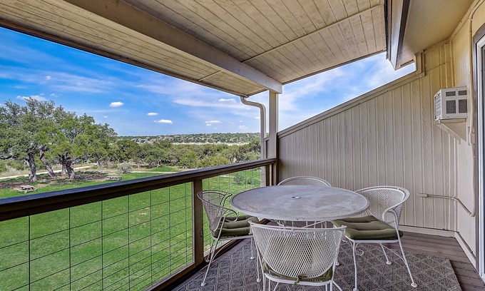 Point Venture House | 2-story townhouse with balcony, outdoor pool, tennis, grill, basketball, & AC