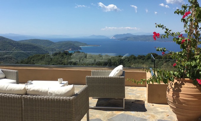 Skiathos Villa | 2 villas together for an exceptional view with private pool
