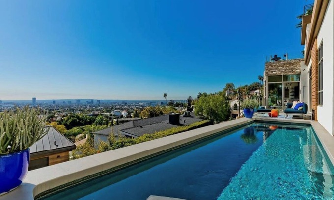 Hollywood Hills West Villa | 3 Bd Modern Sunset Strip View Home w/pool & spa