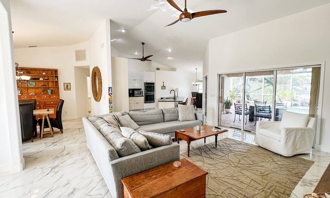 Saint James City House | 3-bedroom pool house on manatee-filled canal. BYOB: Bring your own boat