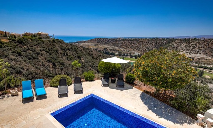Kouklia Villa | 3 bedroom Villa Melandra with private pool and sea views, Aphrodite Hills Resort