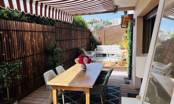 Le Cannet Apartment | 3 rooms Garden level, close to beaches