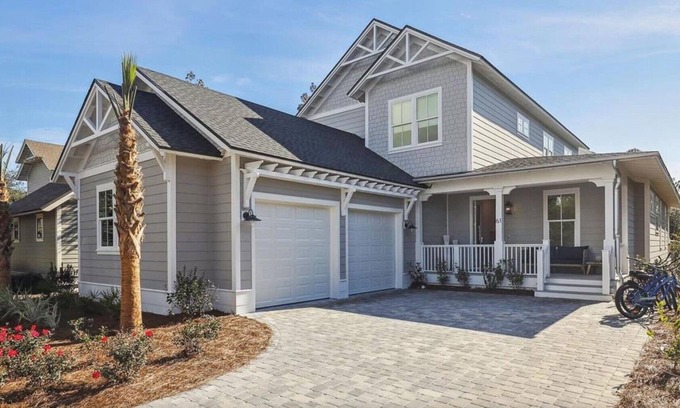 WaterSound West Beach House | 30A, Beach, Pool, 6 Seater Golf Cart, 4 Bikes and Free Golf Round Daily