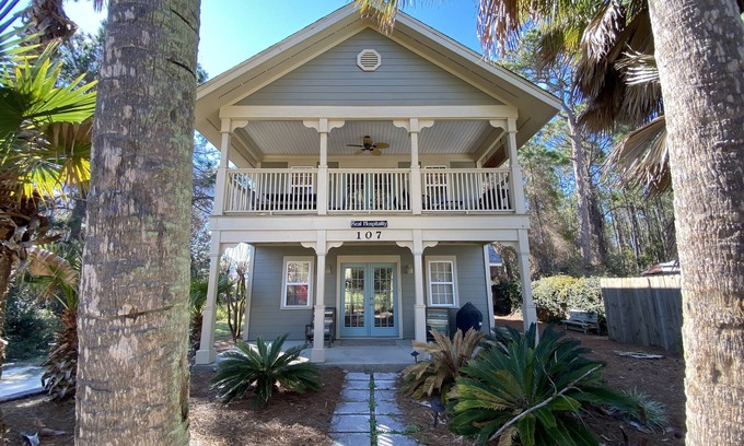 Seagrove Beach House | 30A Seagrove Beach, 1 mile from Seaside, Walk to Beach, Sleeps 9-10, privacy