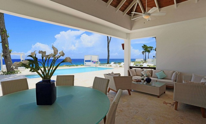 Playa Chiquita Villa | 3BD beachfront guest-friendly villa with private pool, golf cart, gym, waterpark