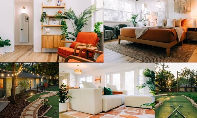 Duckpond House | 4BR Boho Oasis w/Mini Golf & Games!