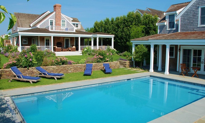 Cliff House | 5 star, grand 8 BR estate, large yard, pool, pond, walk to town & beach