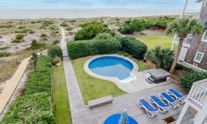 Wrightsville Beach House | 5BR Oceanfront Home w Private Pool and Hot Tub