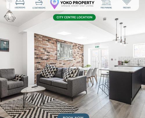 Coventry House | 6 Bedroom 6 Bathroom House - Close to to City Centre - Free Parking, Fast Wifi, Smart TV and Work Desks by Yoko Property