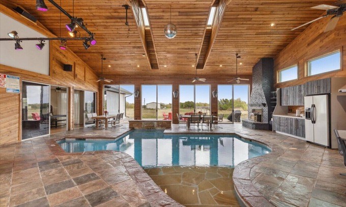 Royse City House | 6000 SQFT Estate w/TX Shaped Indoor Pool + Game Room & Separate Guest House