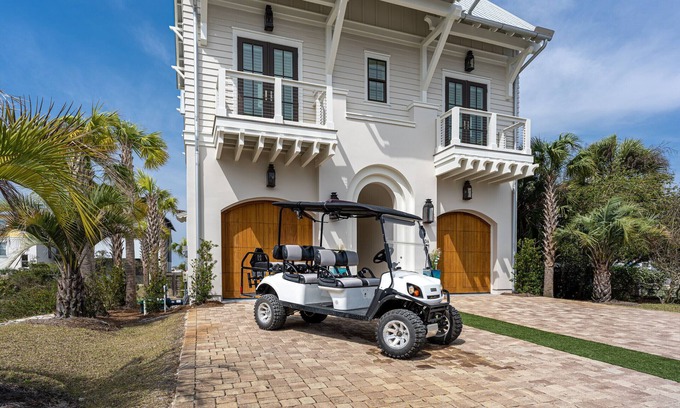 Grayton Beach House | 7 Bedroom Grayton Beach House with Private Pool. Sleep 22 & Golf Cart Rental