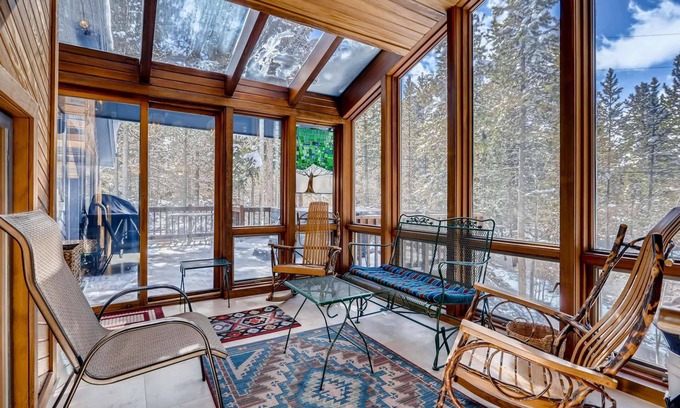 Breckenridge Heights House | 7th Nt FREE! Great Family Home! Sunroom, Deck, Hot Tub, BBQ. Views/Hiking/Woods.