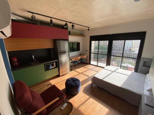 Consolacao Apartment | 97 New studio next Paulista Av, fast wifi and balcony