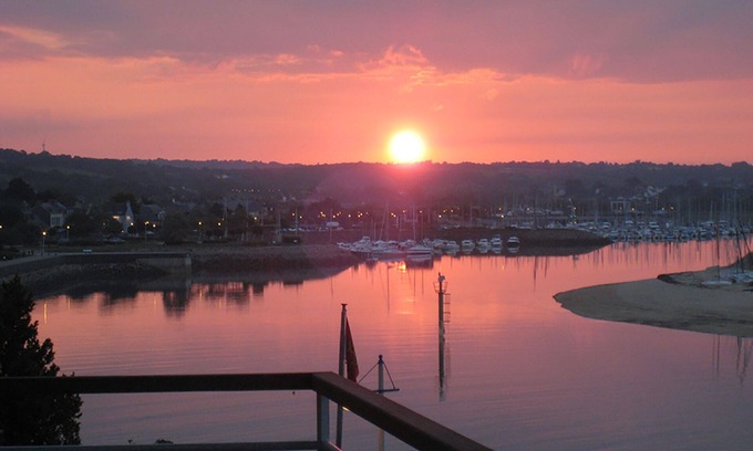 Barneville-Carteret Apartment | A breathtaking view of the harbor and the sea at Carteret