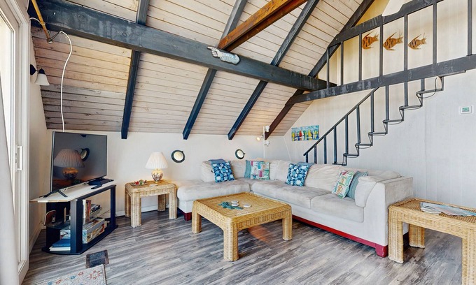 South Ponte Vedra Beach House | A-frame beach house steps from the ocean with deck & central AC