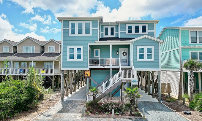 Holden Beach House | "A Perfect Landing" is a 6 Bedroom/6.5 Bath Home w/Private Pool & Elevator.