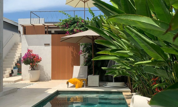 Medahan Villa | A private 200sqm entire villa, pool & rooftop with rice field view