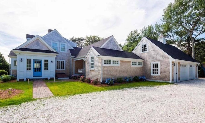 West Dennis House | A Tranquil Pond Front Oasis w/Private Dock + B-Ball Court RPAM073