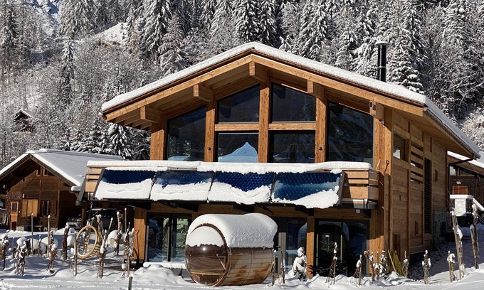 Montroc Ski Chalet | AIKOA: Regenerative Mountain Hideaway, Chamonix Lux Ecolodge, spa, pool, sauna