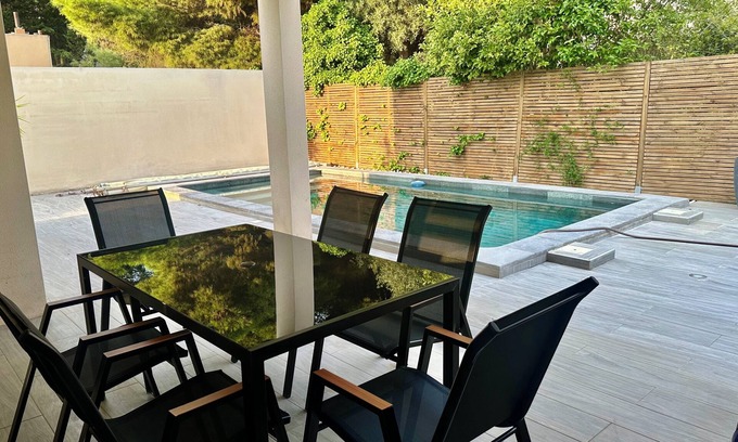 Portiragnes Villa | 🌴 Air-conditioned villa - private pool - 6 people - Portiragnes Beach by bike