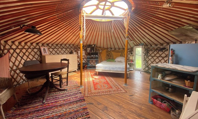 Lussas Other | Air-conditioned yurt, near a silkworm nursery amid 8 hectares of wild thyme