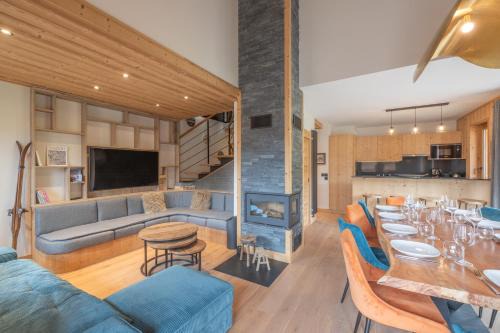 Cognet Apartment | Alpe d'Huez Houses - Hameau de Clotaire - Le cocon blanc - Duplex 5 chambres - cheminée wellness - Ski aux pieds