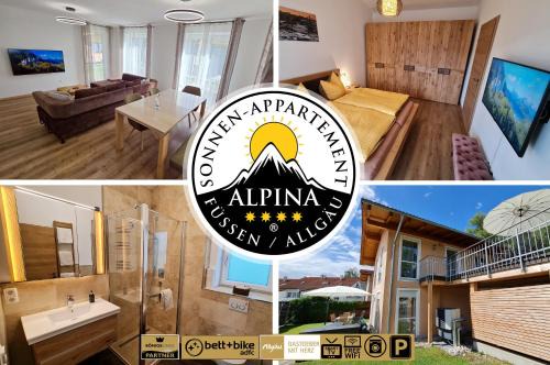 Fuessen Apartment | Alpina Sonnen-Appartements Füssen incl XL-Sonnen-Terrasse & Königscard