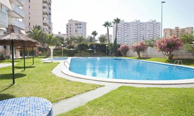 Cabo de las Huertas Apartment | Amazing Apartment at the beach with parking, swimming pool and tram