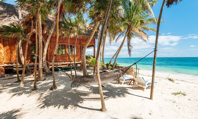 Chacchoben Cabin | Amazing ECO Palapa at Private Beach in Sian Kaan.